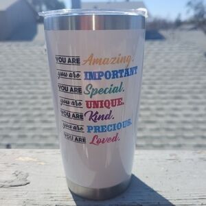 Nwot "YOU ARE" Stainless Steel Tumbler With Lid